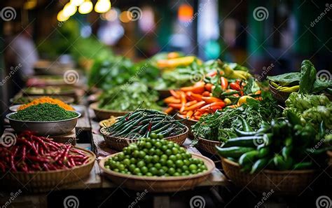 The Flavors and Aromas of a Local Food Market. Stock Illustration ...