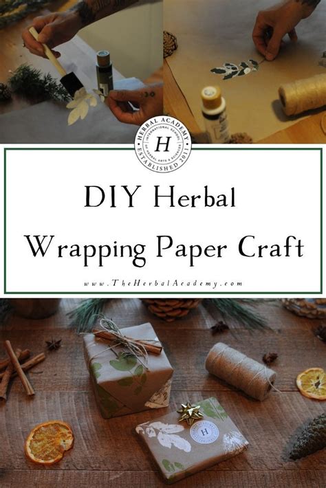 DIY Herbal Wrapping Paper Craft | Wrapping paper crafts, Paper crafts ...