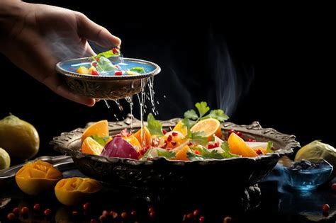 Premium AI Image | Indian chef presenting a beautifully plated dish