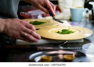 Chef Plating Food On Dish Gourmet Stock Photo 1397314793 | Shutterstock