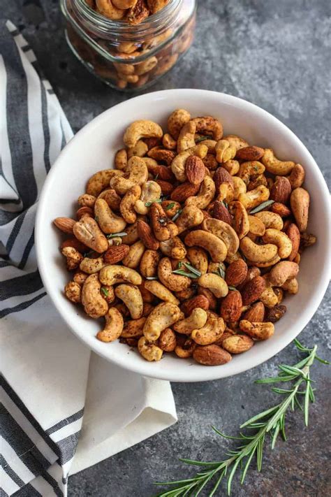Chili and Rosemary Roasted Nuts - The Real Food Dietitians
