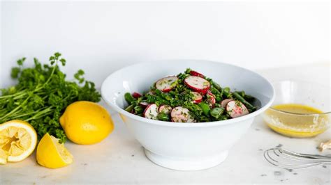 Asparagus Salad with Radish and Sugar Peas - YouTube