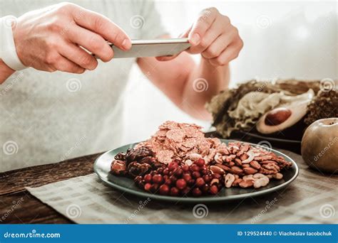 Close Up of Food while Being Photographed Stock Photo - Image of ...