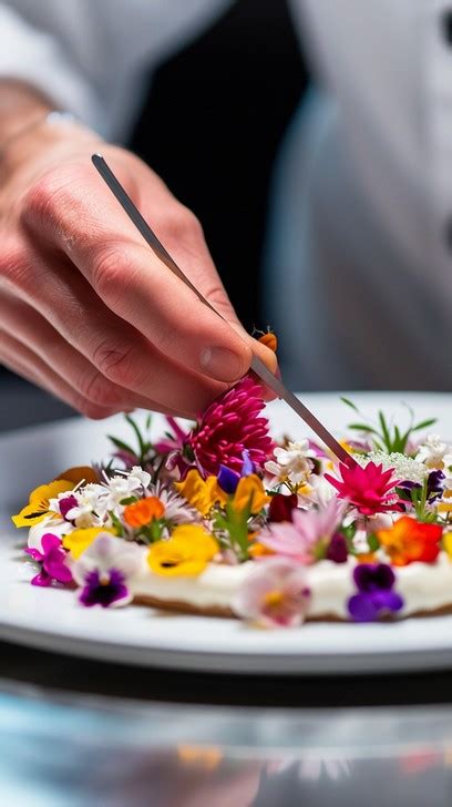 Free Edible Floral Arrangement Photo - Chef, Cuisine, Edible Flowers ...