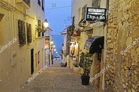 Small Alleyway Lighting Sea Restaurant Historic Editorial Stock Photo ...
