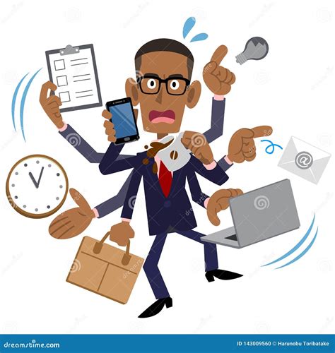 Busy Businessman Cartoon