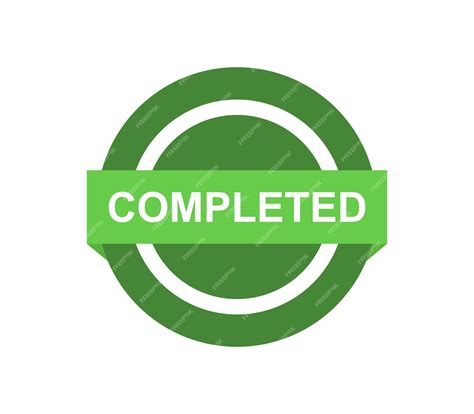 Premium Vector | Completed sign