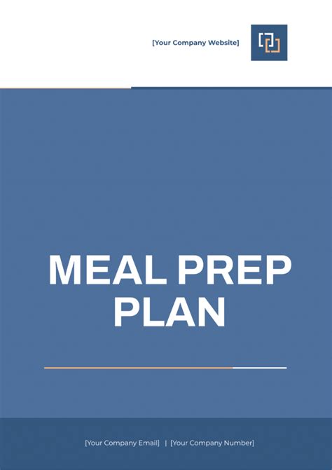 Free Meal Prep Plan Template to Edit Online