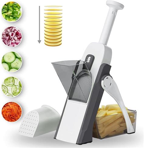 Safety Mandoline Slicer with 7 Blades, Mandoline Food Chopper Vegetable ...