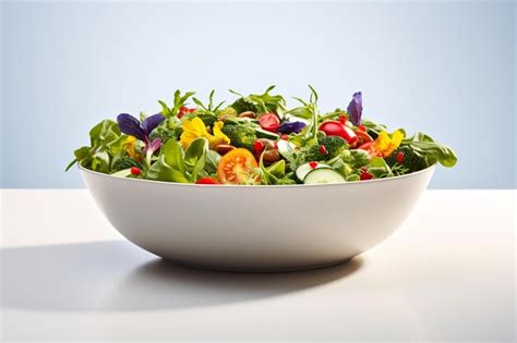 Vibrant Celebration of Health and Color in a Salad Bowl | Premium AI ...