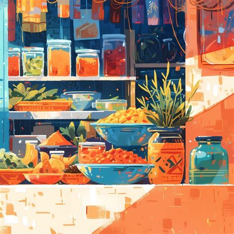 Premium Photo | Discover a Vibrant Food Market Scene