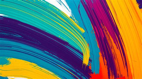 Download Vibrant Abstract Paint Strokes In Bold Colors Wallpaper ...