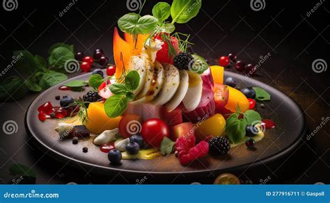 A Delicious Meal, with Colorful and Appetizing Ingredients Arranged in ...