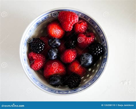 Fresh Berries. Various Summer Berries in a Bowl Stock Photo - Image of ...