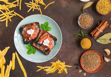 Premium Photo | A beautifully plated meal garnished with whole red ...