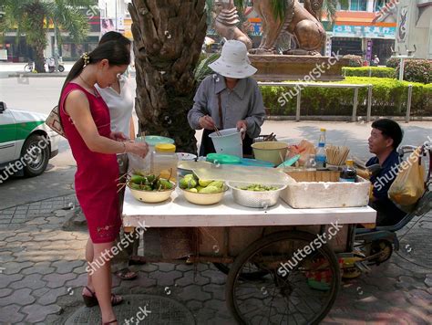Lunchtime Patrons Gathered Around Street Food Editorial Stock Photo ...