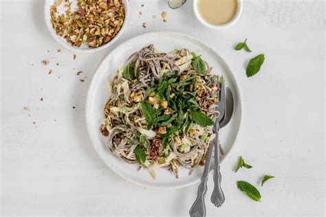 Vegan Soba Noodle Salad with Creamy Sesame Dressing
