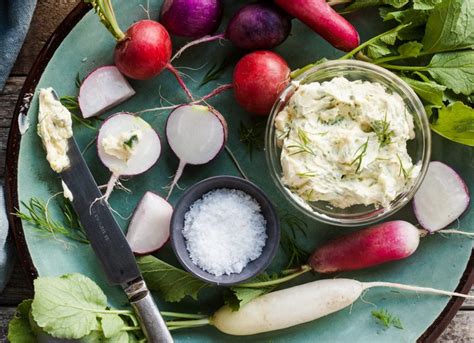 Radishes with Garlic Scape Herbed Butter - Fresh Harvest
