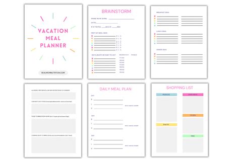 How to Make a Vacation Meal Plan (Free Printable)