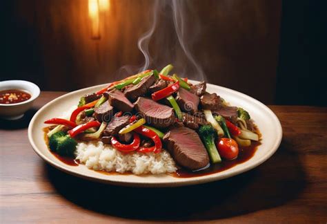 Hot Food. Steaming Hot Chinese Meat Food Stock Photo - Image of ...