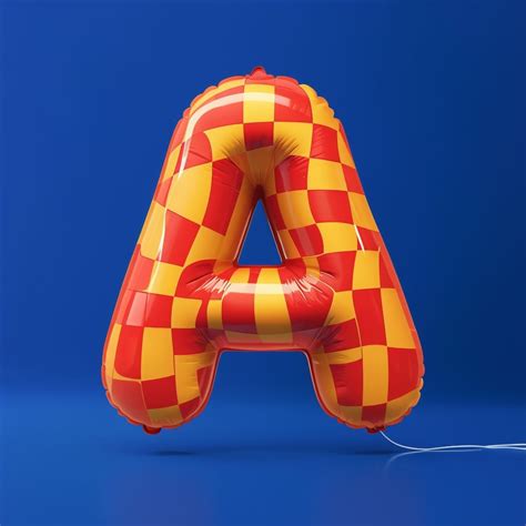 Vibrant 3D Neon Letter A with Glossy Finish Artwork Monogram - Playground