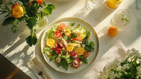 A Vibrant Food Photography Setup with Perfectly Styled Plates and Stock ...