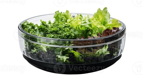 A Handheld Salad Spinner with Fresh Leafy Greens for Quick and Easy ...