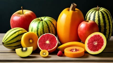 A vibrant array of fresh fruits and vegetables | Premium AI-generated image