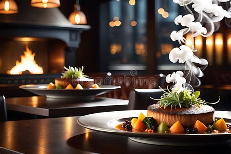 Gourmet Dish in an Upscale Restaurant - Expertly Plated with a Balance ...