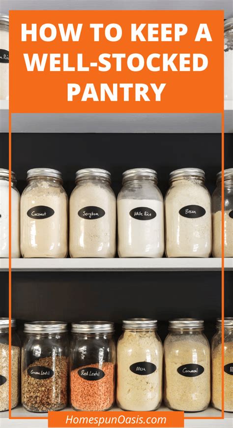 A Well-Stocked Pantry for Eating at Home - Homespun Oasis