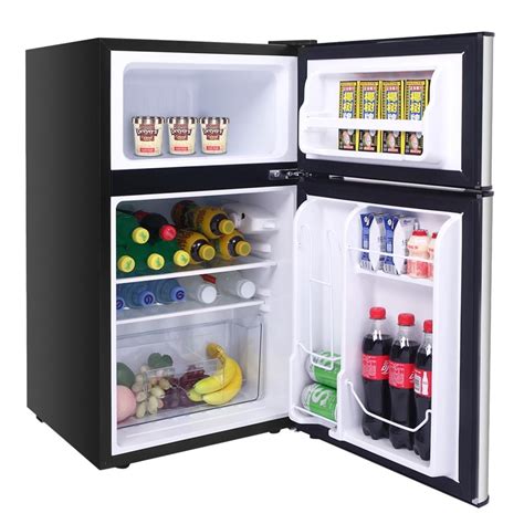 Zimtown 3.2 cu ft Mini Fridge Two Door Design Refrigerator with Freezer ...