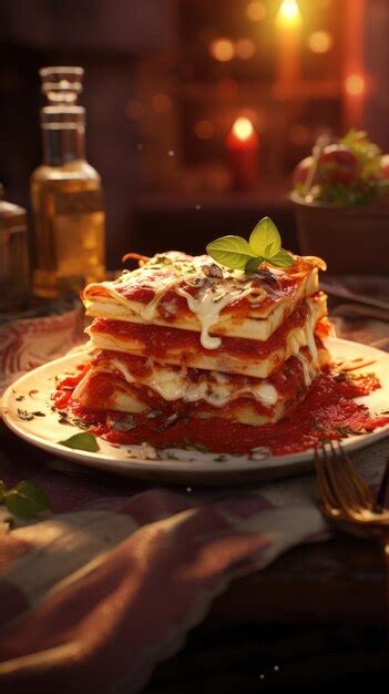 Premium AI Image | A beautifully plated meal with a romantic ambiance