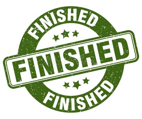 Finished Stamp. Finished Label. Round Grunge Sign Stock Vector ...