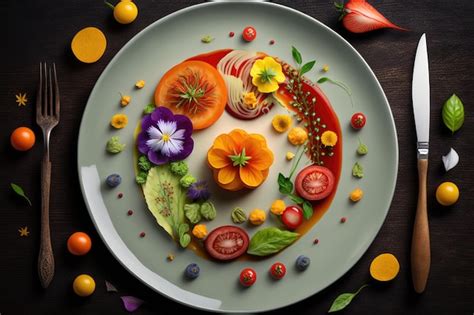 Premium Photo | Beautiful and tasty vegetarian food on a plate