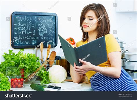 Healthy Food Recipe Woman Cooking Menu Stock Photo 190570265 | Shutterstock