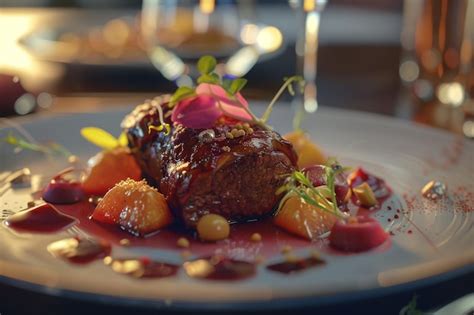 Beautifully plated fine dining dish | Premium AI-generated image