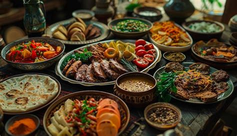 Premium Photo | Street Food Stall Serving Various Dishes A bustling ...