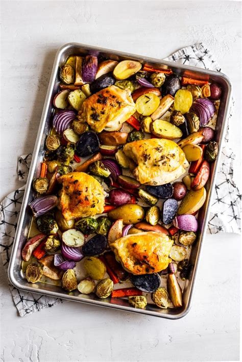 Roasted Chicken and Vegetables Sheet Pan Dinner - All the King's Morsels