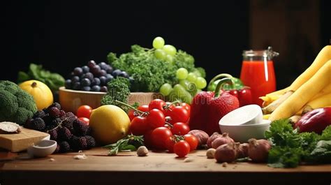 A Colorful Assortment of Fresh Produce on a Table. Ideal for Food and ...