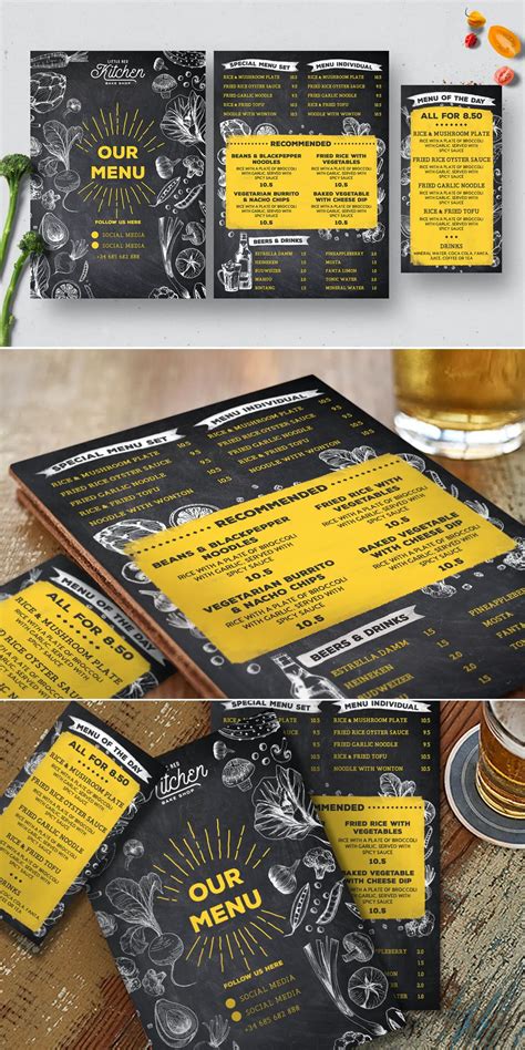 Rustic Restaurant Menu Template PSD