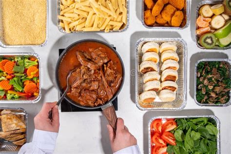 Batch Cooking Meal Prep stock photo. Image of chicken - 303593222