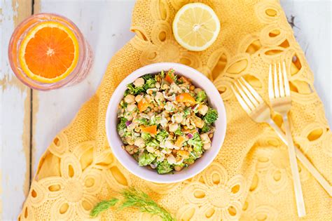 VEGAN POWER SALAD WITH LEMON DILL DRESSING - JustineCelina