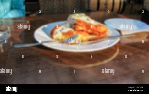 Creative food theme with blur and bokeh for themed posters, banners and ...