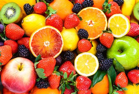 Fresh fruits background. | High-Quality Food Images ~ Creative Market