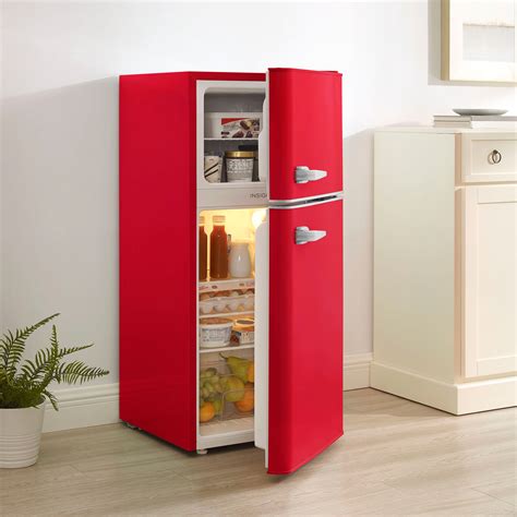Insignia™ 4.5 Cu. Ft. Retro Mini Fridge with Top Freezer and ENERGY ...