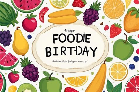 Foodie Birthday Card | Premium AI-generated image