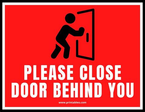 50+ Printable Please Close Door Sign - Printableo.Com