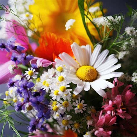 A Bouquet of Fresh Flowers and Herbs, Perfect for Use in Health Stock ...