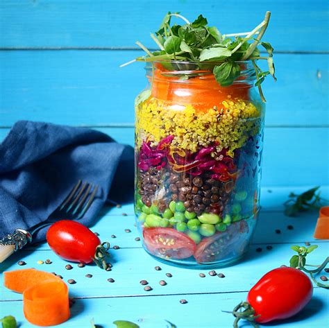 Rainbow Layered Salad Jar — The Wright Foodie