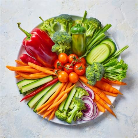 Colorful Veggie Platter | Premium AI-generated image